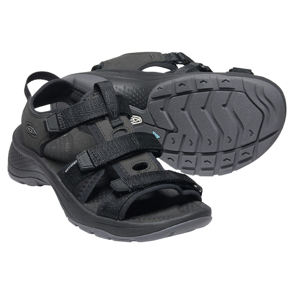 KEEN Womens Astoria West Open Toe Black/Black [キーン]