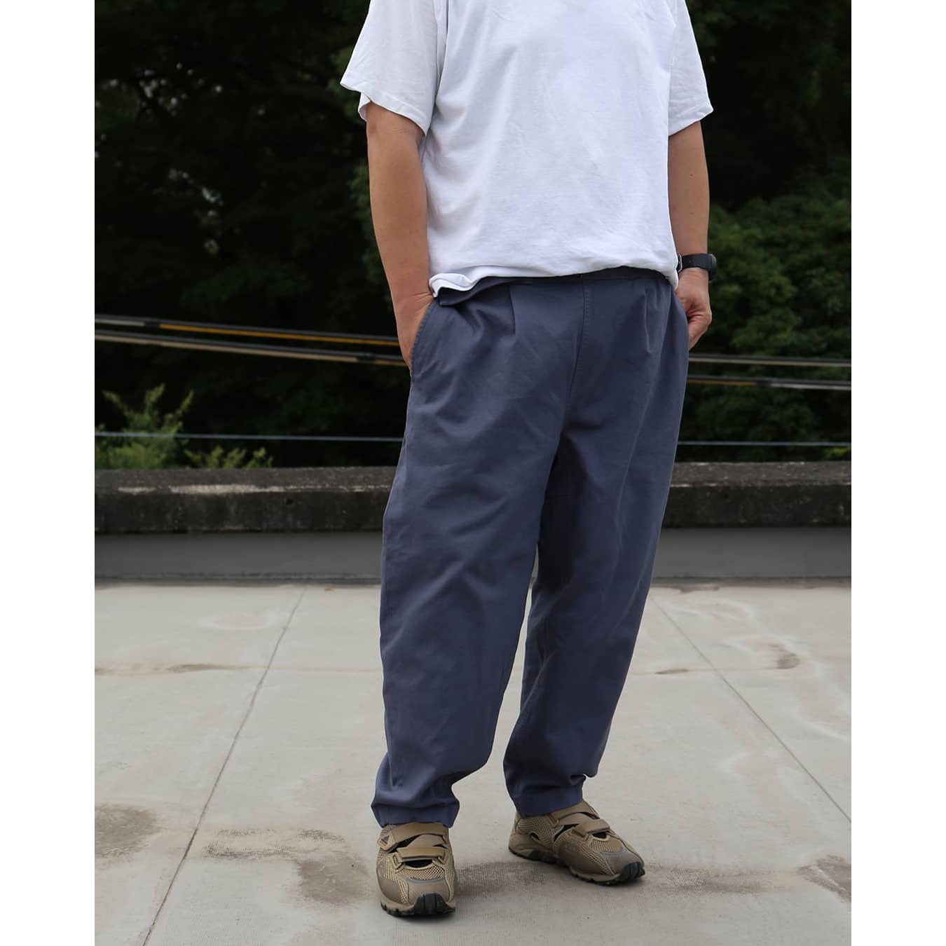 当日出荷可] EEZZEE EEZZEE PANTS / Fadeway Cotton BlueGray [イージー]