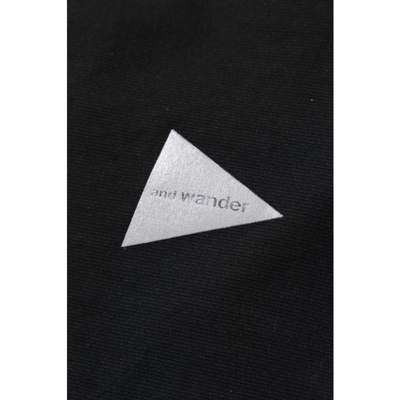 [当日出荷可][30%OFF] and wander dry breathable hoodie black [アンドワンダー]
