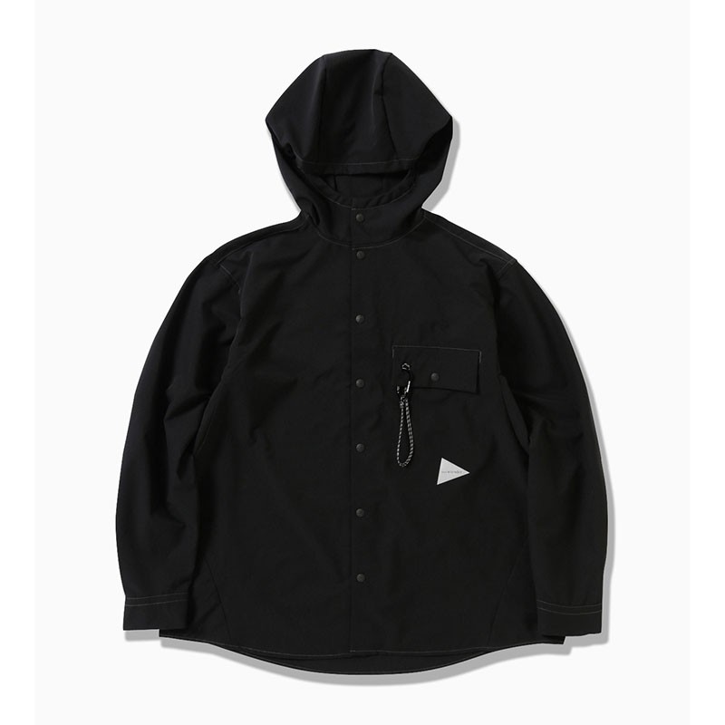 [当日出荷可][30%OFF] and wander dry breathable hoodie black [アンドワンダー]