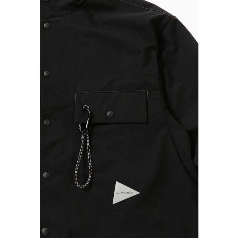 [当日出荷可][30%OFF] and wander dry breathable hoodie black [アンドワンダー]