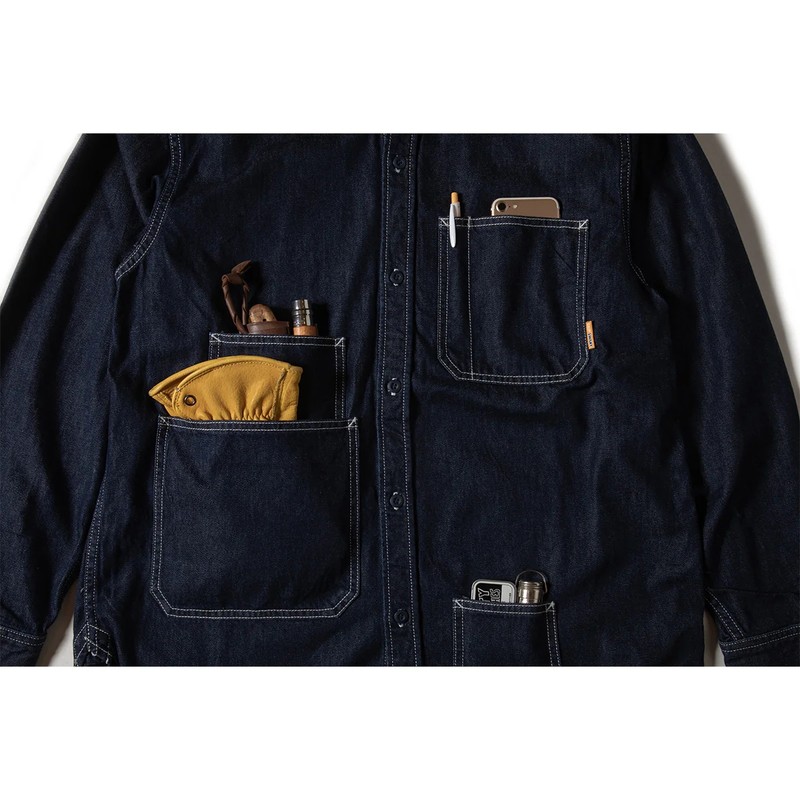 GRIP SWANY ダークブルーデニム　Siz　М Grip Swany Denim Field Shirt Indigo [グリップスワニー]