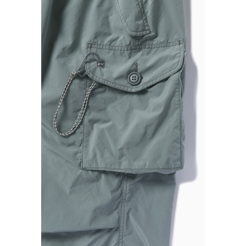 [当日出荷可] and wander oversized cargo pants black [アンドワンダー]