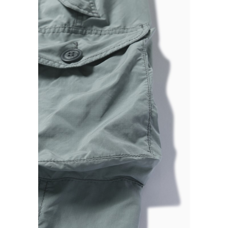 [当日出荷可] and wander oversized cargo pants black [アンドワンダー]