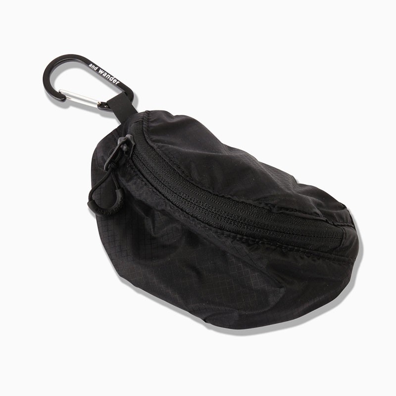 and wander ECOPAK 18L backpack black [アンドワンダー]