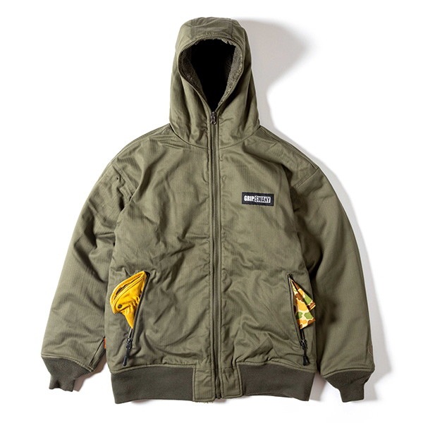 Grip Swany FP Reversible Boa Parka Olive×Olive [グリップスワニー]