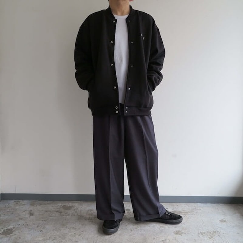 [当日出荷対応 平日12:00まで] voiry DRESSMAKER PANTS WIDE GRAY-STRIPE [ヴォイリー]