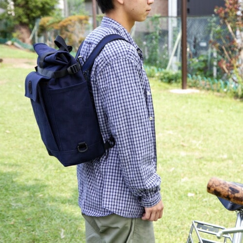 FAIRWEATHER pannier bag navy [フェアウェザー]