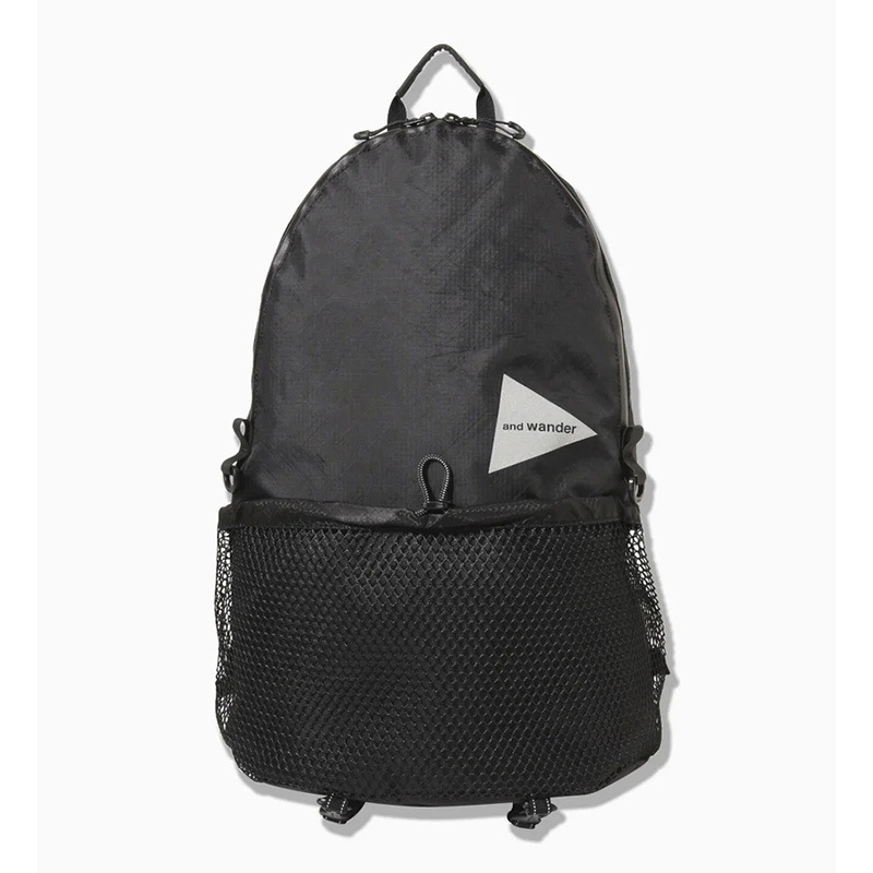 and wander ECOPAK 20L daypack black [アンドワンダー]