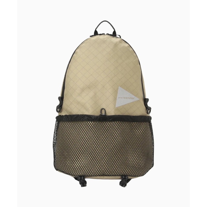 [当日出荷可] and wander ECOPAK 20L daypack beige [アンドワンダー]