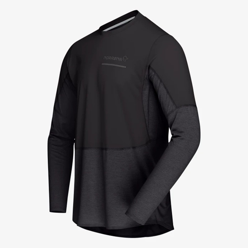 [当日出荷対応 平日12:00まで] NORRONA Mens senja equaliser lightweight Long sleeve Caviar [ノローナ]