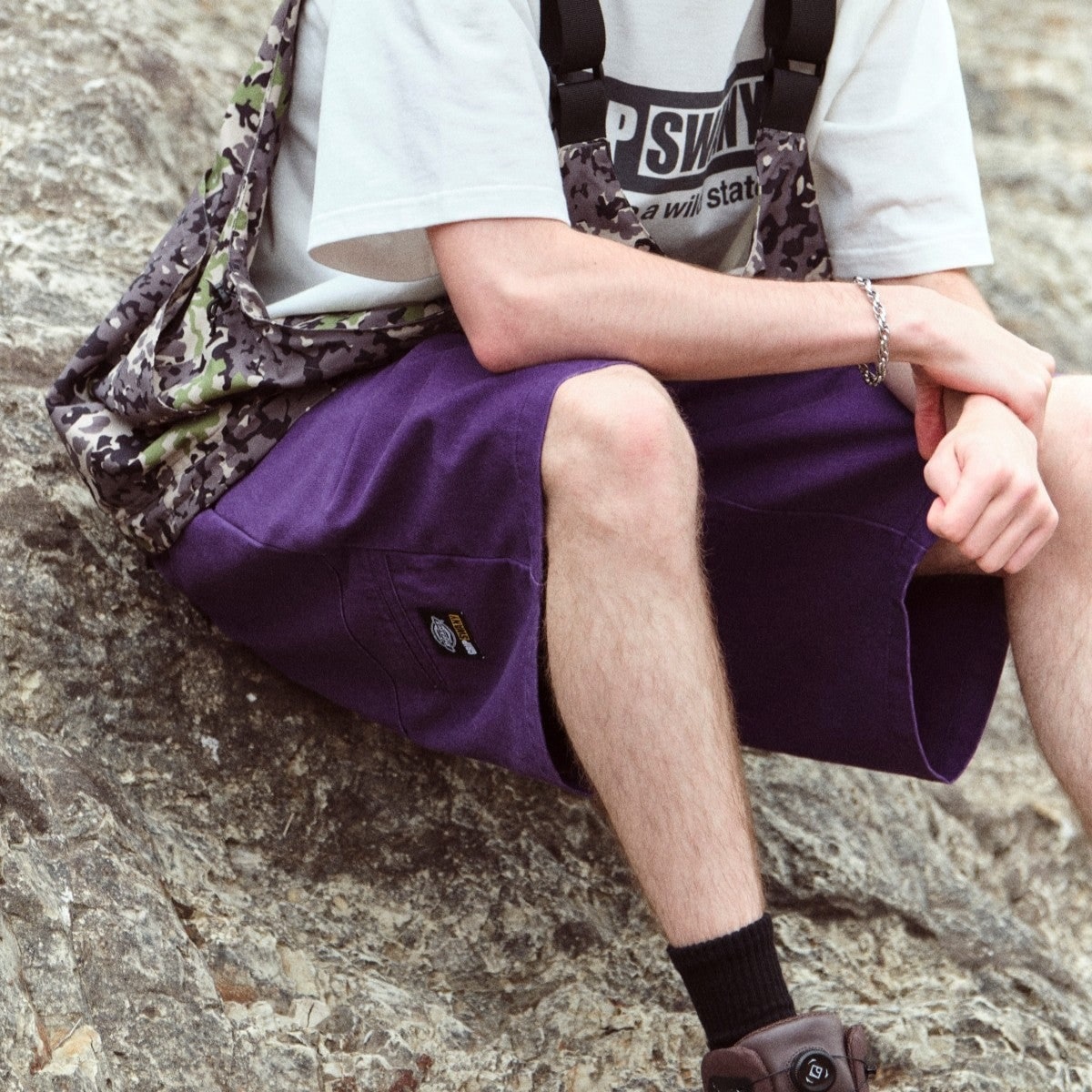 [当日出荷可][20%OFF] Grip Swany 262M40GS01 GRIPSWANY×Dickies EASY DOUBLE HIP WORK SHORTS PURPLE [グリップスワニー]