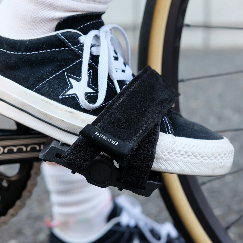 FAIRWEATHER pedal strap narrow leather/black [フェアウェザー]