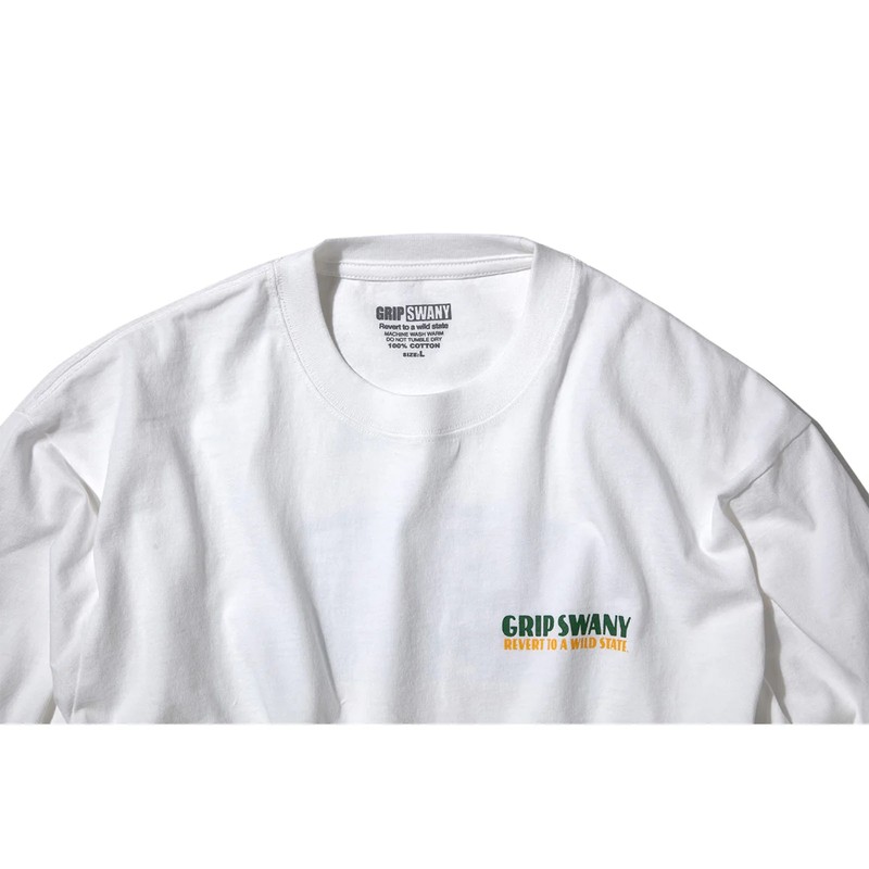Grip Swany BIRD PRINT L/S TEE WHITE [グリップスワニー]