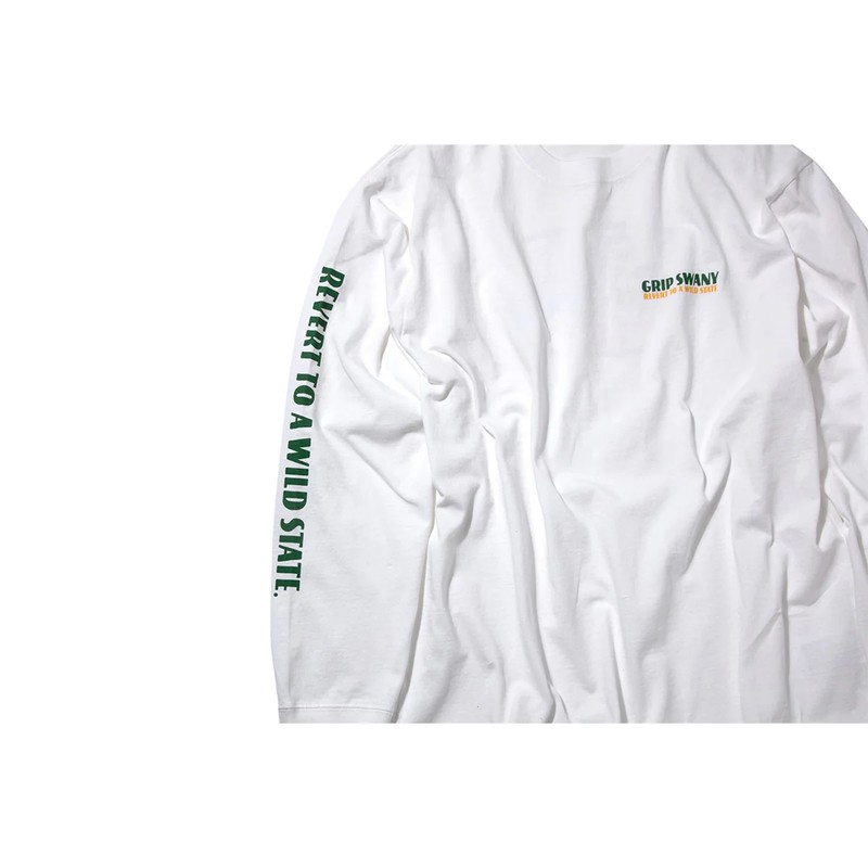 Grip Swany BIRD PRINT L/S TEE WHITE [グリップスワニー]