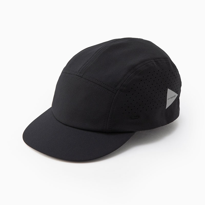 and wander tech cap black [アンドワンダー]