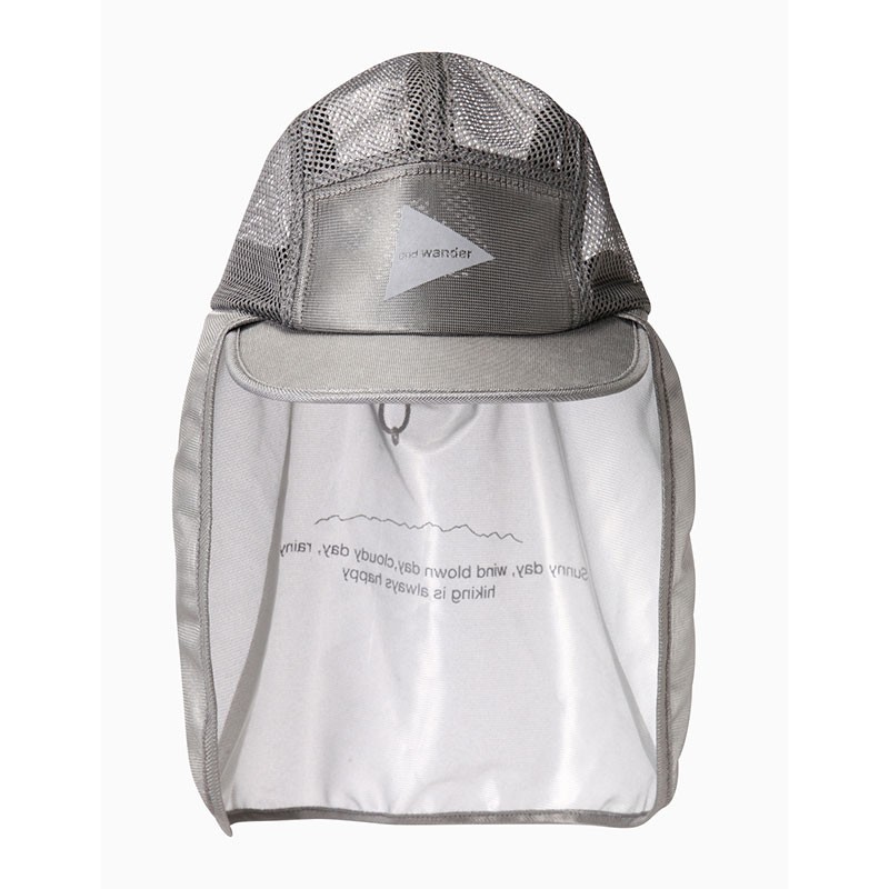 and wander silver mesh cap silver [アンドワンダー]