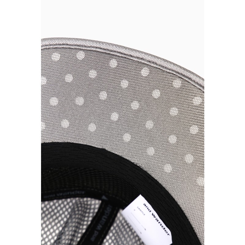 and wander silver mesh cap silver [アンドワンダー]
