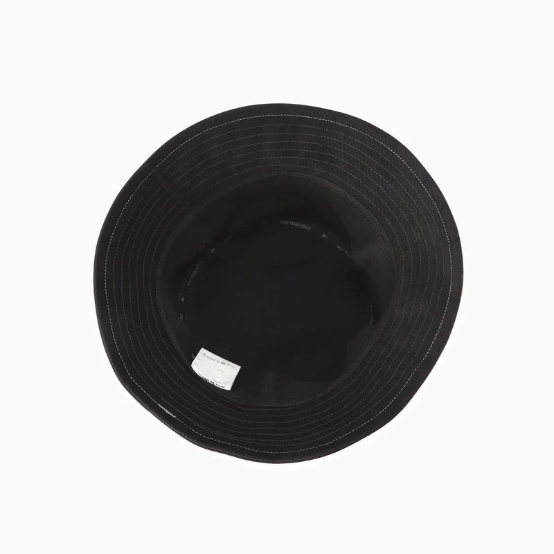 [10%OFF] and wander cotton twill hat black [アンドワンダー]