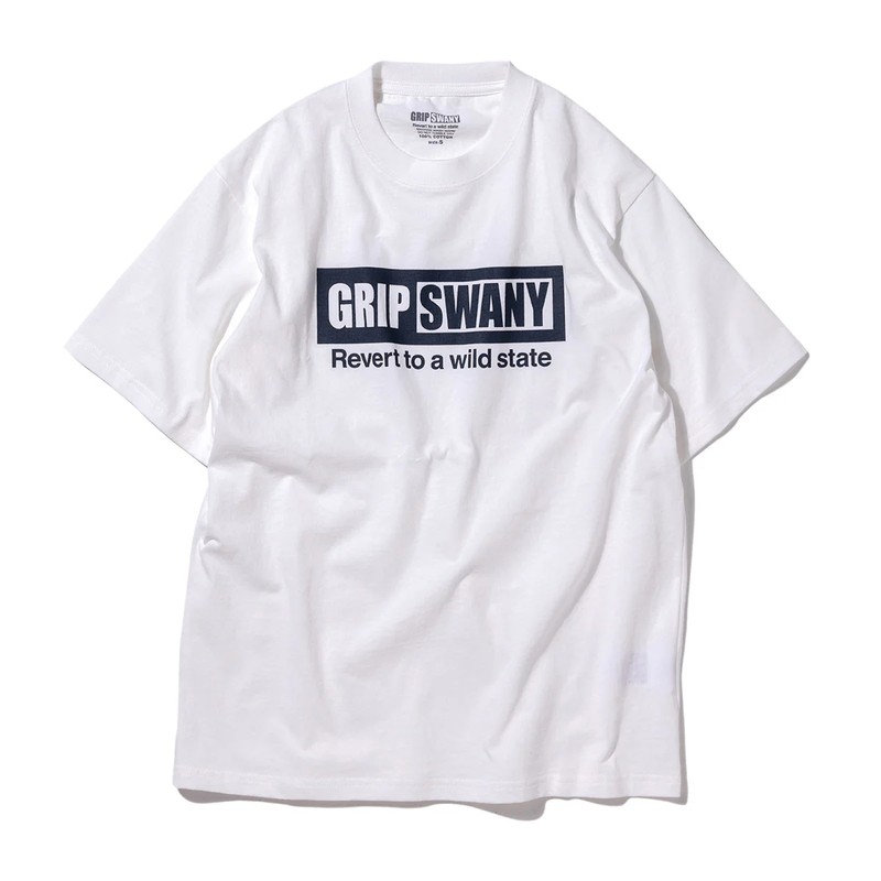 Grip Swany BOX LOGO TEE WHITE [グリップスワニー]