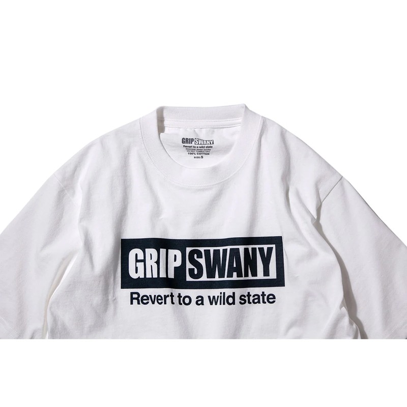 Grip Swany BOX LOGO TEE WHITE [グリップスワニー]