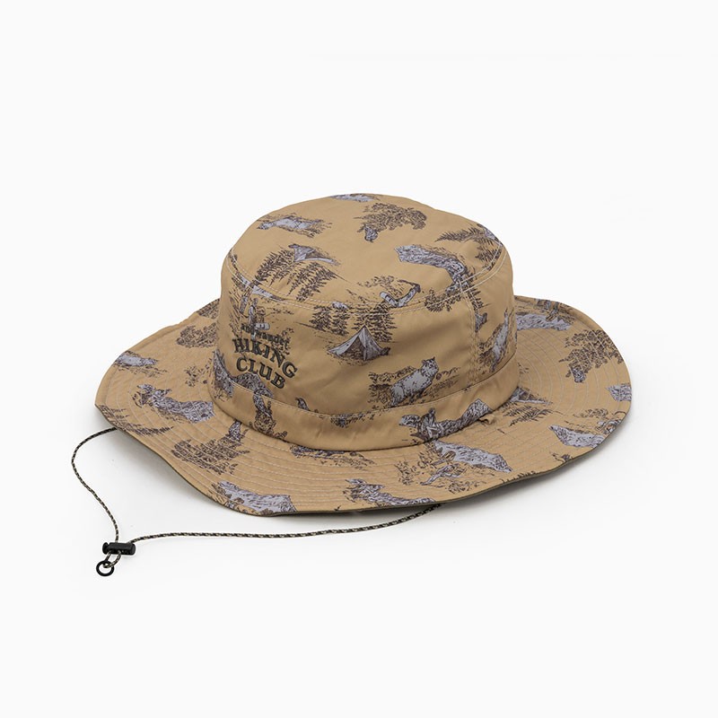 and wander hiking club reversible hat beige [アンドワンダー]