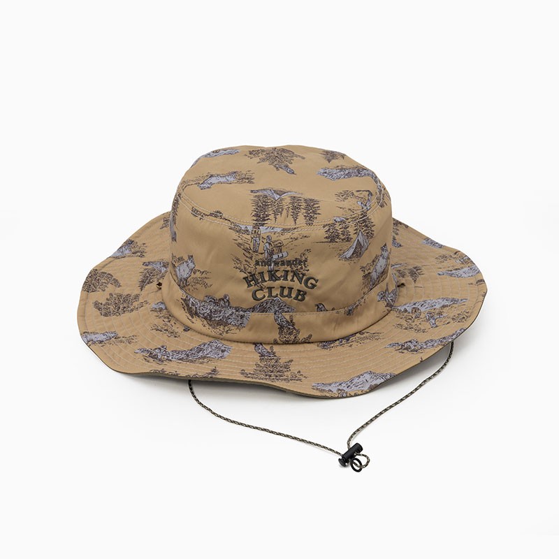 and wander hiking club reversible hat beige [アンドワンダー]