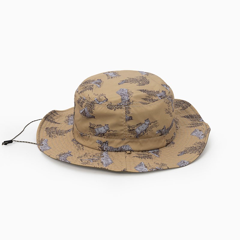 and wander hiking club reversible hat beige [アンドワンダー]