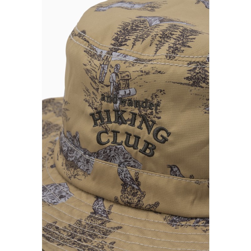 and wander hiking club reversible hat beige [アンドワンダー]