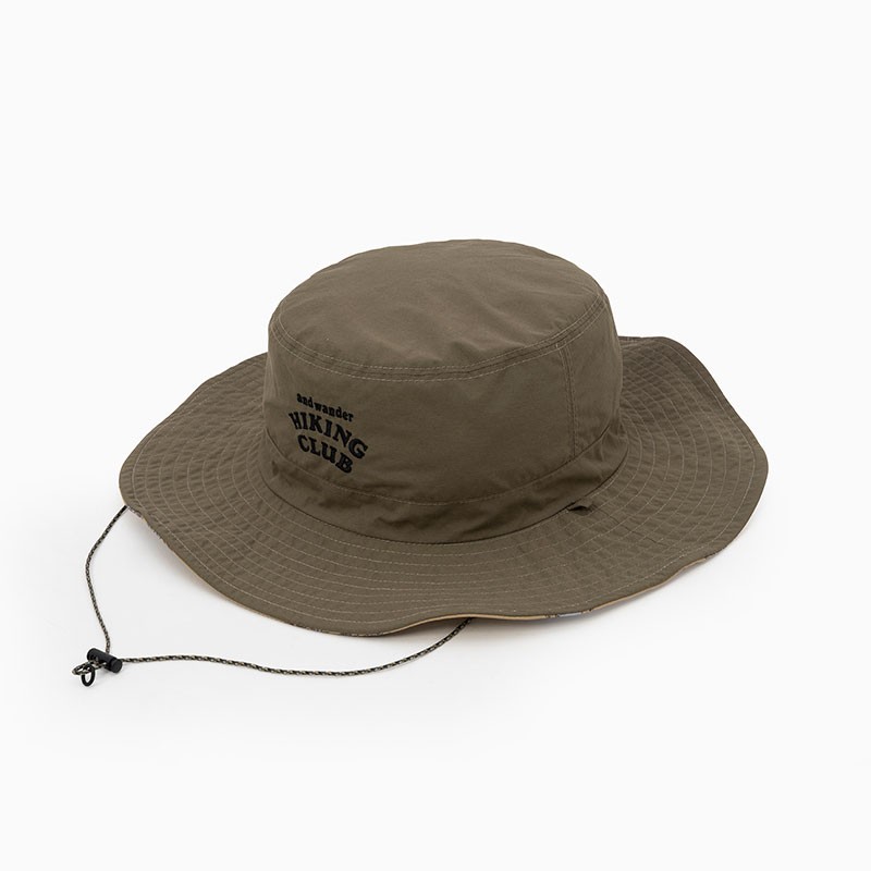 and wander hiking club reversible hat beige [アンドワンダー]