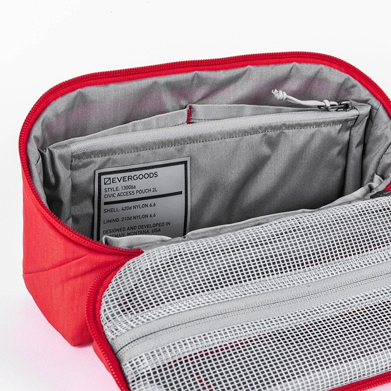EVERGOODS CAP2 - Civic Access Pouch 2L Ultra Red [エバーグッズ]