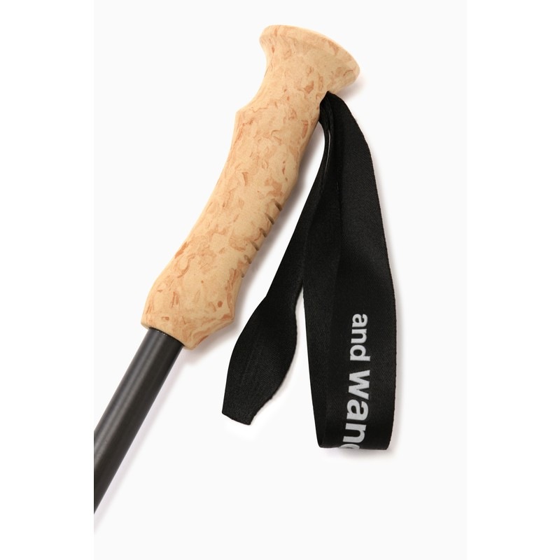 and wander carbon trekking pole black [アンドワンダー]