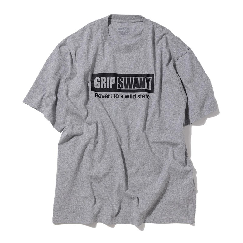 Grip Swany BOX LOGO TEE HEATHER GREY [グリップスワニー]