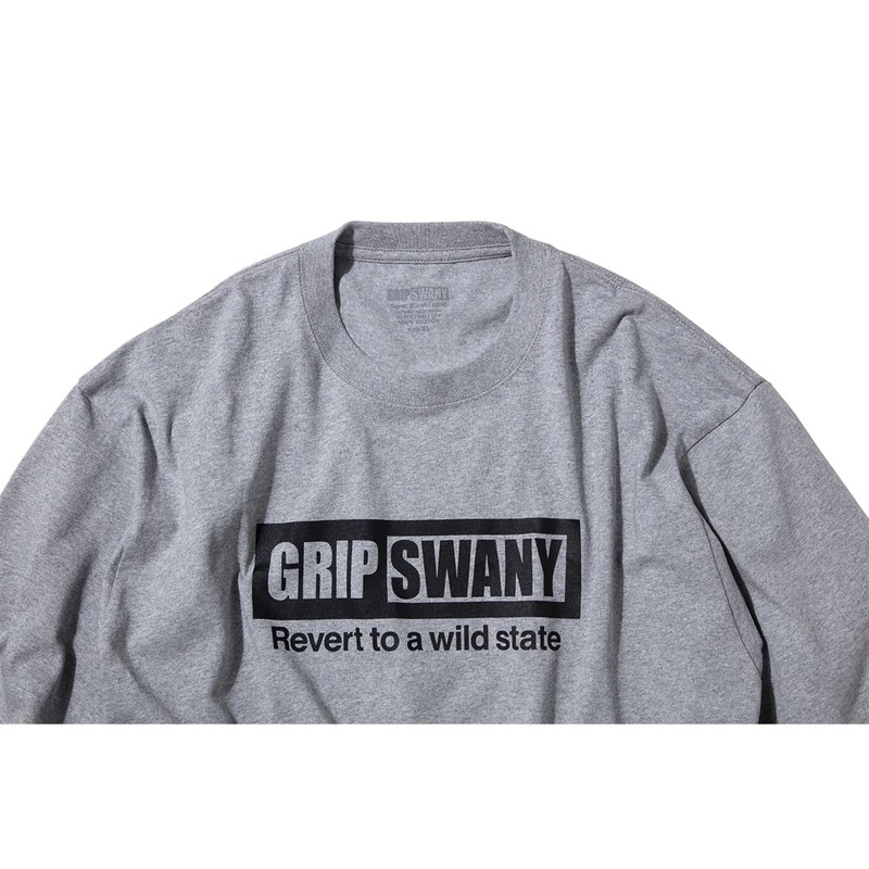 Grip Swany BOX LOGO TEE HEATHER GREY [グリップスワニー]