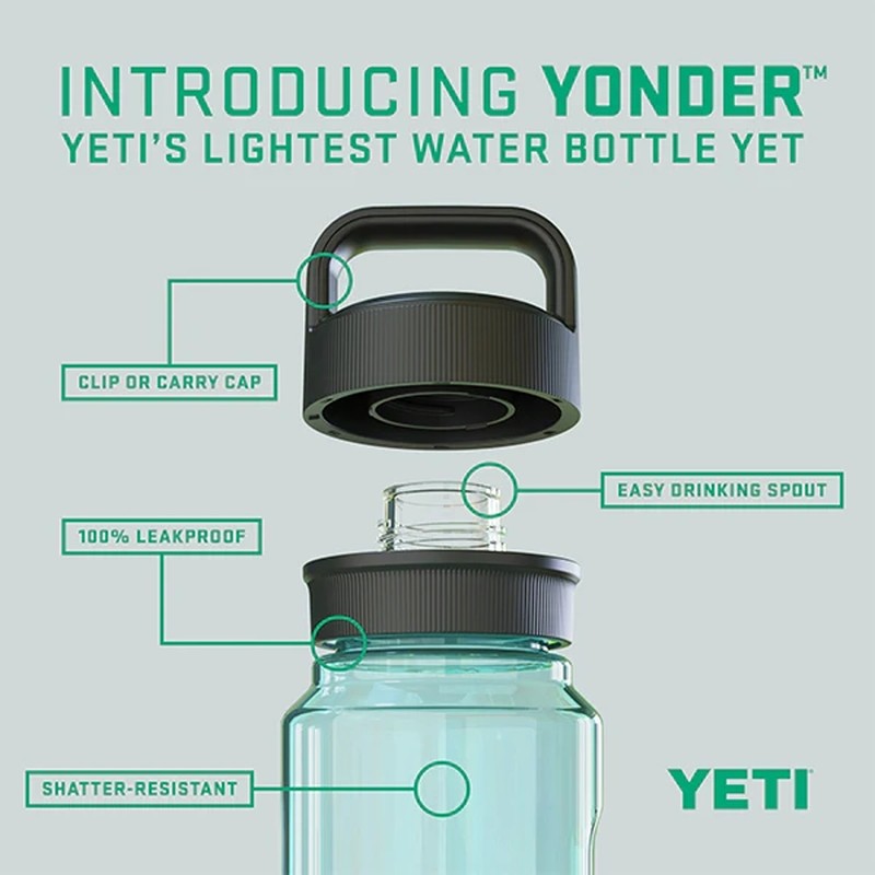 YETI YONDER 600 ml WATER BOTTLE WITH CHUG CAP CLEAR [イエティ]