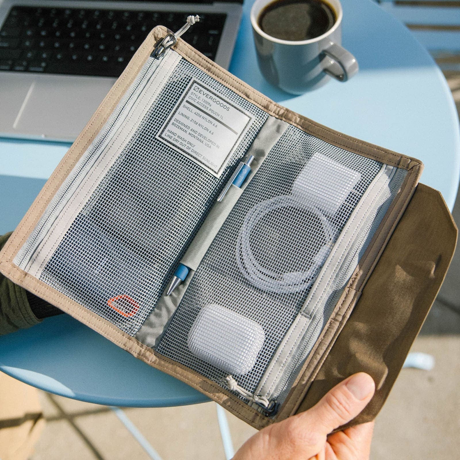 当日出荷可] EVERGOODS CAP1 - Civic Access Pouch 1L Fossil Brown