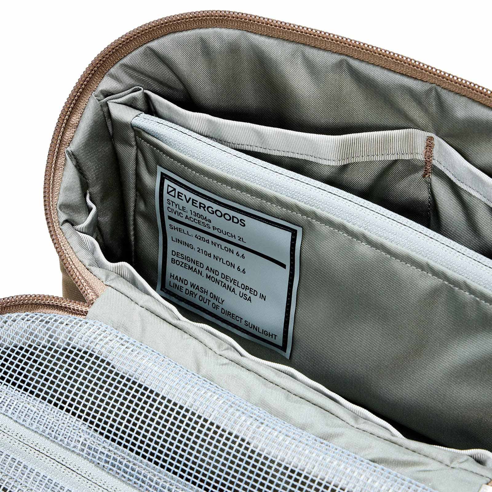 [当日出荷可] EVERGOODS CAP2 - Civic Access Pouch 2L Fossil Brown [エバーグッズ]