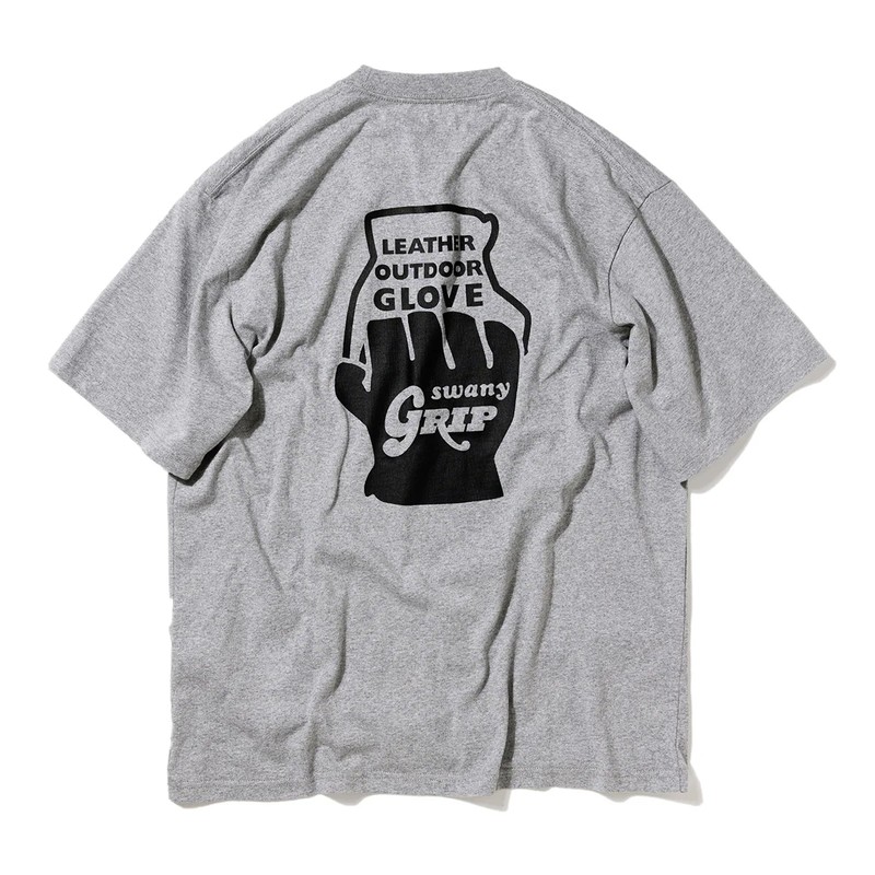 Grip Swany GLOBE LOGO TEE HEATHER GREY [グリップスワニー]