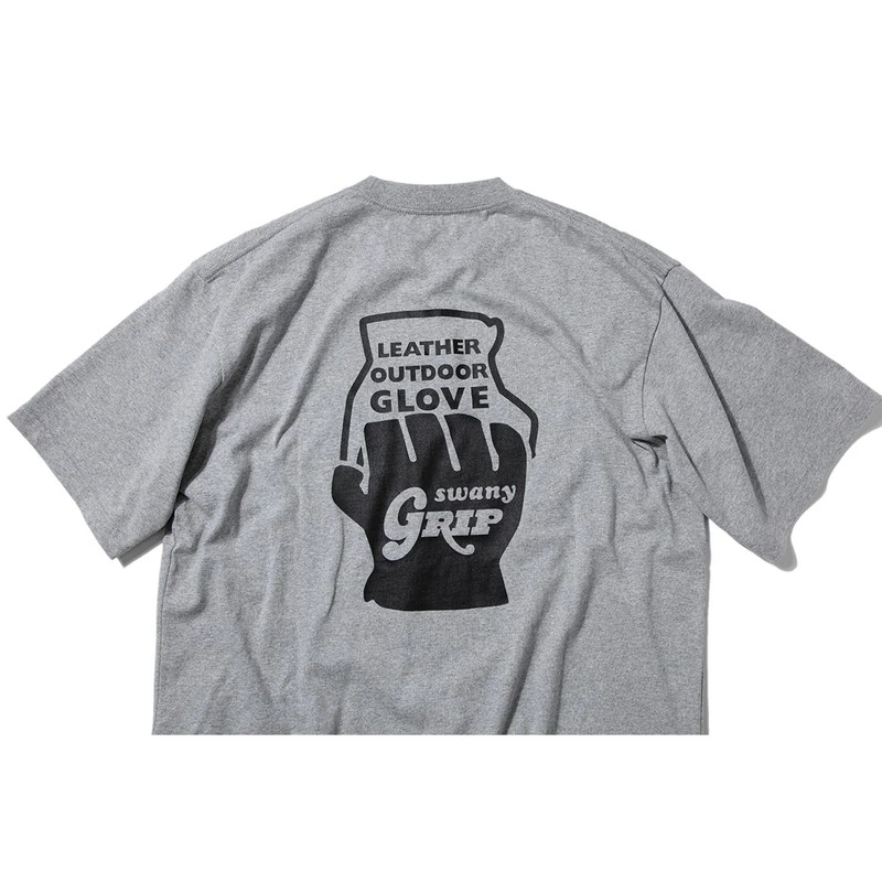 Grip Swany GLOBE LOGO TEE HEATHER GREY [グリップスワニー]