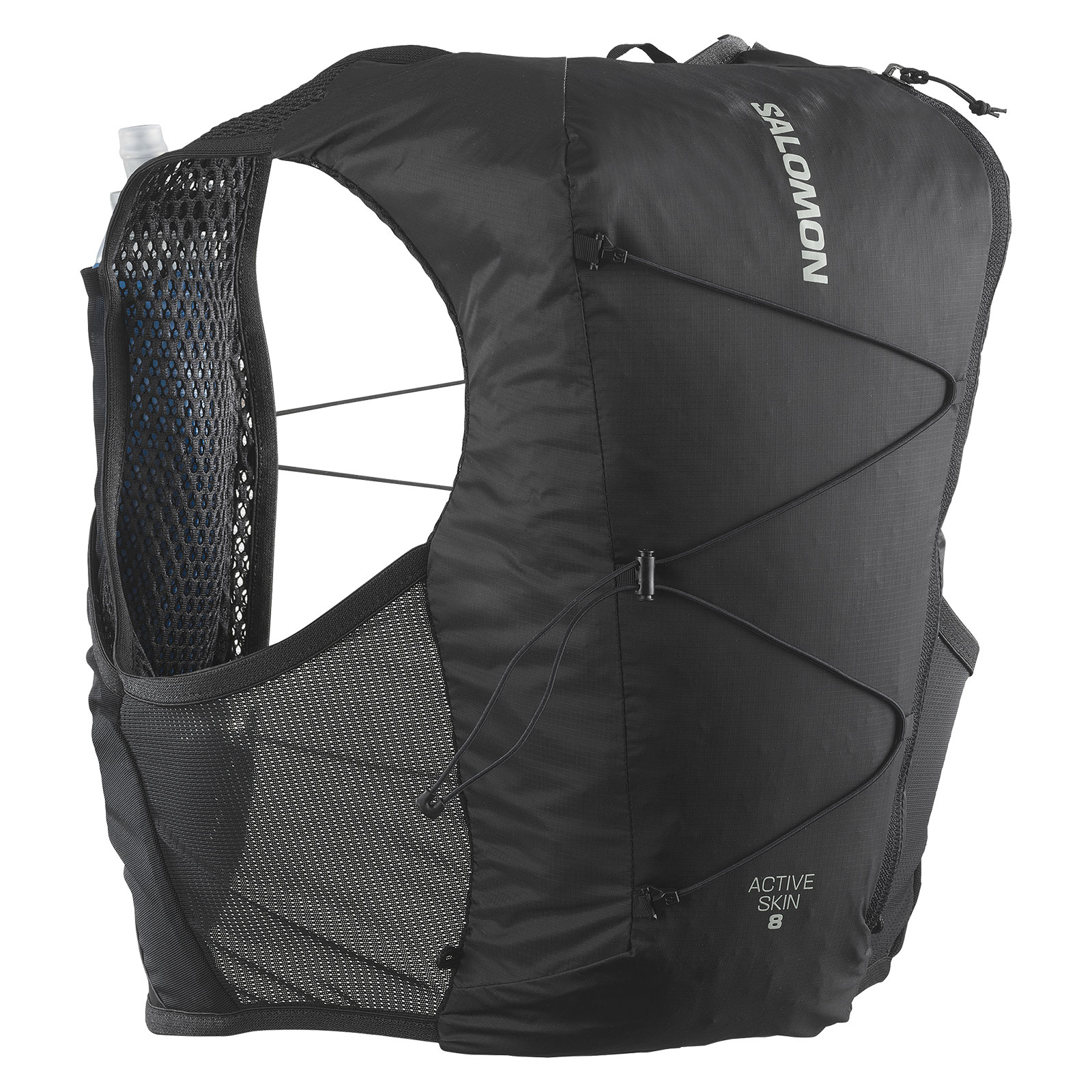 サロモン　SALOMON ACTIVE SKIN8 サイズ M SALOMON ACTIVE SKIN 8 SET BLACK/METAL [サロモン]