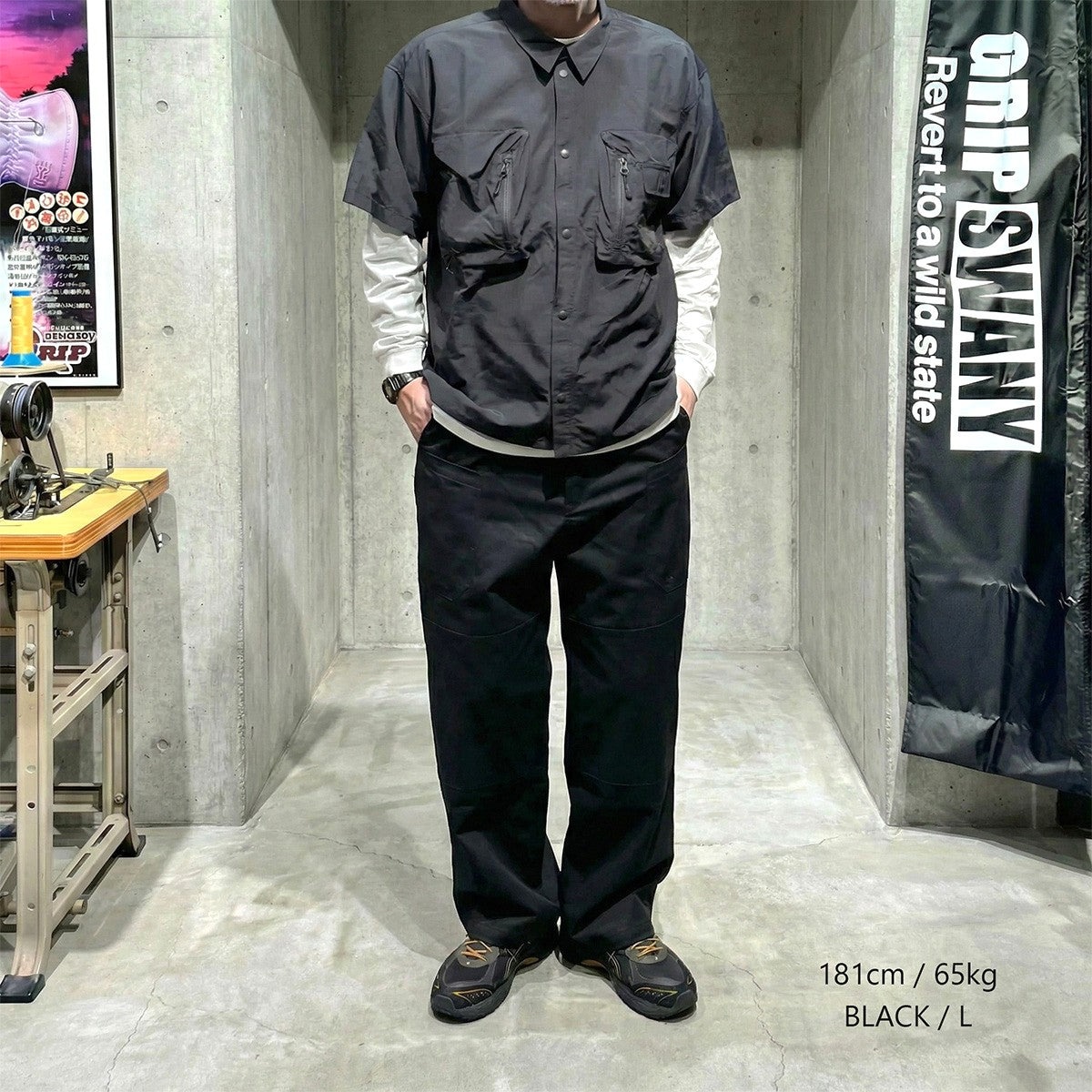 [当日出荷可] Grip Swany FIELD EASY WORK PANTS BLACK [グリップスワニー]