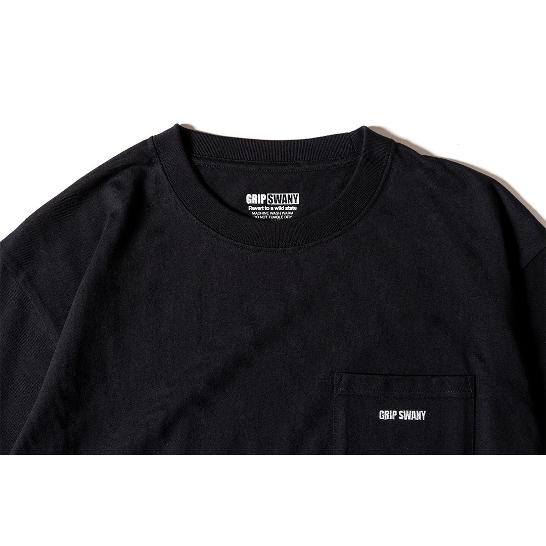 Grip Swany GSMCT-110T GS BOX LOGO POCKET TEE BLACK [グリップスワニー]