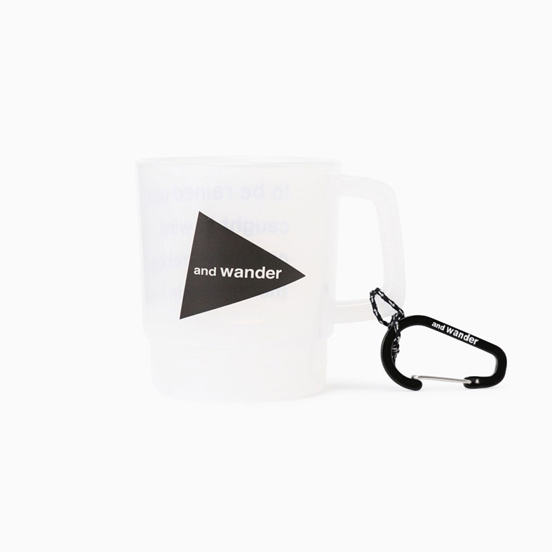 [当日出荷可] and wander and wander logo PP mug off white [アンドワンダー]