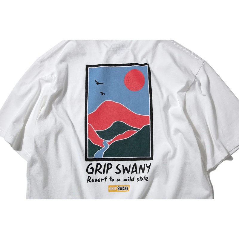 Grip Swany SUNSET PRINT TEE WHITE [グリップスワニー]