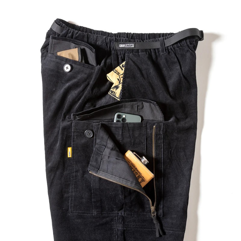 Grip Swany CORDUROY BUSH PANTS BLACK [グリップスワニー]