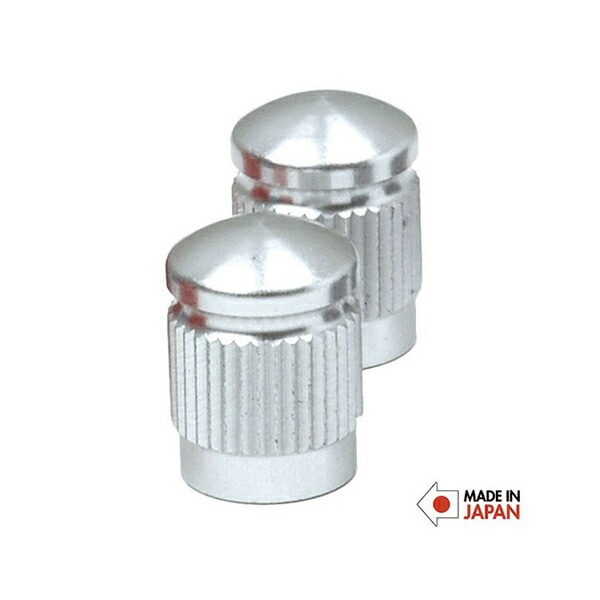 A&F アルミバルブキャップ 米式 シルバー [エイアンドエフ]