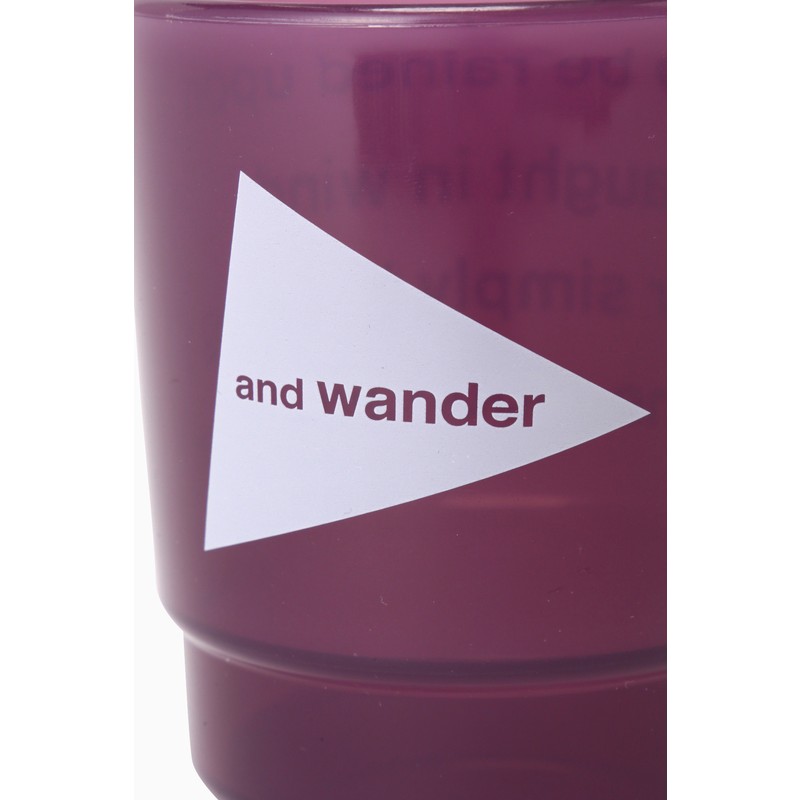 and wander and wander logo PP mug purple [アンドワンダー]