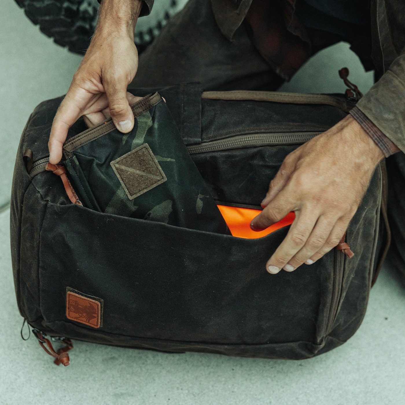 EVERGOODS CAP1 - Civic Access Pouch 1L GRIFFIN2 Waxed Camo [エバー