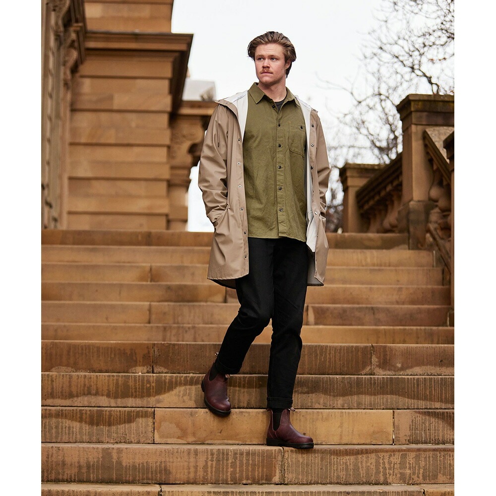 【Stone 】ボートネック - グレイッシュブラウン Blundstone Classics シュリンクレザー メスキートブラウン