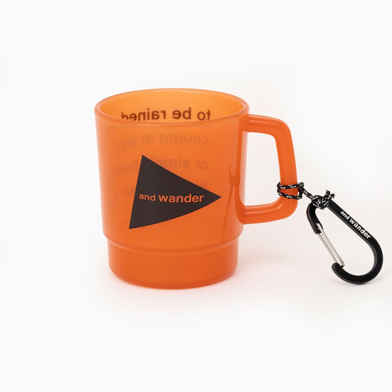 [当日出荷可] and wander and wander logo PP mug orange [アンドワンダー]